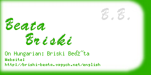 beata briski business card